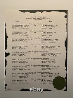 Rare Floyd Mayweather (2-0) Vs Jerry Cooper 1997 Bout Sheet, #49/100