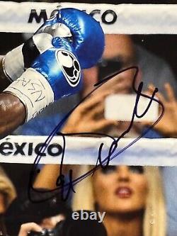 SAUL CANELO ALVAREZ a signé une photo autographiée de 11x14 de Floyd Mayweather PSA/COA