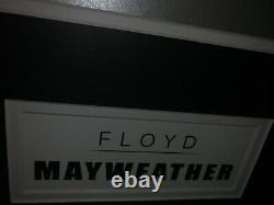 Signé Floyd Mayweather Boxe Framed Argent Trunks Hatton Paquiao De La Hoya