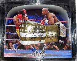 Signé Rare Floyd Maiweather Boxing Gant Affichage Encadré Hatton Pacquiao