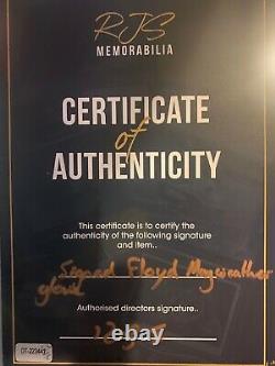 Signed Floyd Mayweather Gold Gants Vip Rares Avec Certificat D'authenticité