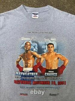 Vintage 2001 Floyd Mayweather Julio Chavez Jr Chemise De Boxe Rap Tee Medium Tyson