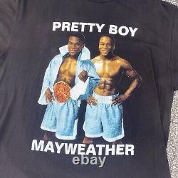 Vtg 90s Pretty Boy Floyd Mayweather Black Rap Tee Size XXL Boxe Rap T-shirt